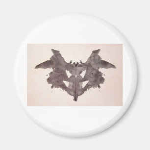 Rorschachen testar bläck som plumpar pläterar 1 magnet