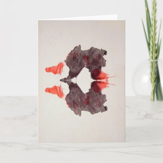 Rorschachen testar bläck som plumpar pläterar 2 kort (Framsida)