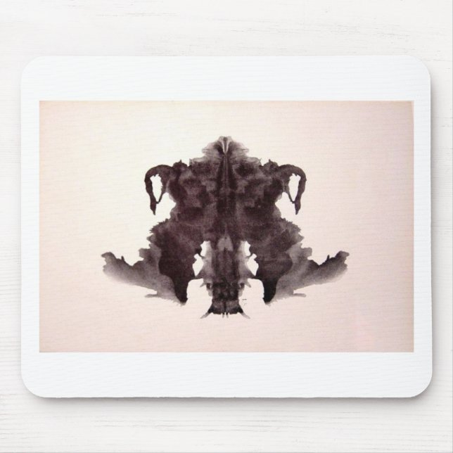 Rorschachen testar bläck som plumpar pläterar 4, musmatta (Framsidan)