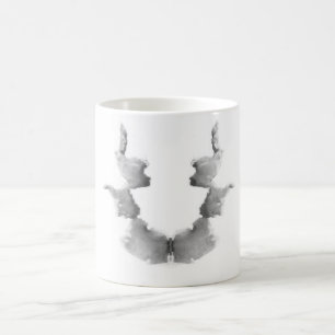 Rorschachen testar bläck som plumpar pläterar 7 kaffemugg