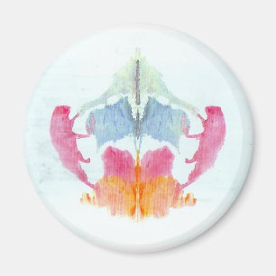 Rorschachen testar bläck som plumpar pläterar dj magnet