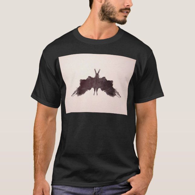 Rorschachen testar bläck som plumpar pläterar tröja (Framsida)