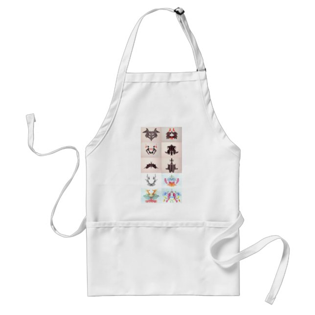 Rorschachen testar bläckplumpar all 10 tallrikar förkläde (Framsidan)