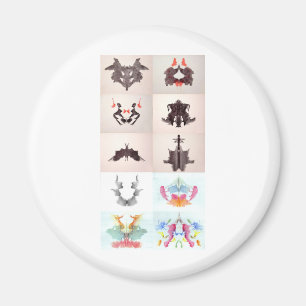 Rorschachen testar bläckplumpar all 10 tallrikar magnet