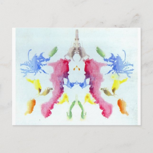 Rorschachtest bläckplumpar tavla 10 Krabba Hummer Vykort (Framsida)