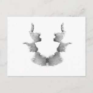 Rorschachtestet Bläckplacken Bild 7 Huvuden Ansikt Vykort