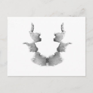 Rorschachtestet Bläckplacken Bild 7 Huvuden Ansikt Vykort
