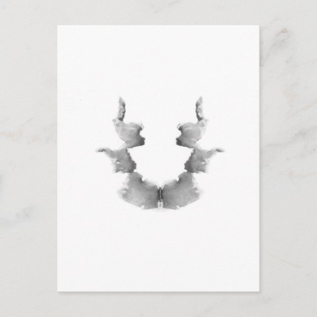 Rorschachtestet Bläckplumpar Bild 7 Huvuden Ansikt Vykort (Framsida)