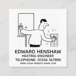 Rörsystem och uppvärmning av Ingenjör Fyrkantigt Visitkort