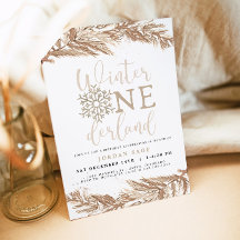 RORY Boho Beige Winter Wonderland First Birthday