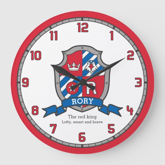 Rory boys namn betyder heraldry knights sköld stor klocka (Framsida)