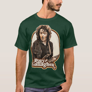 Rory Gallagher 70s Retro Sepia Tone T Shirt