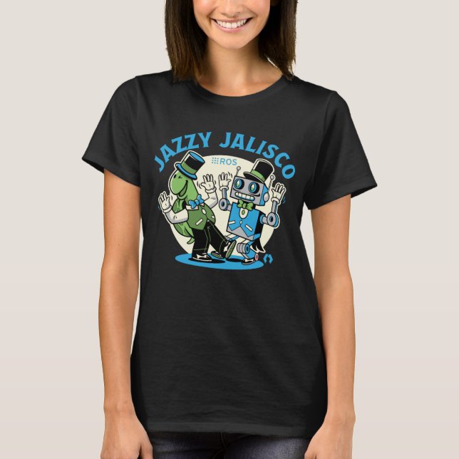 ROS 2 Jazzy Jalisco robottekniker robot T Shirt (Framsida)