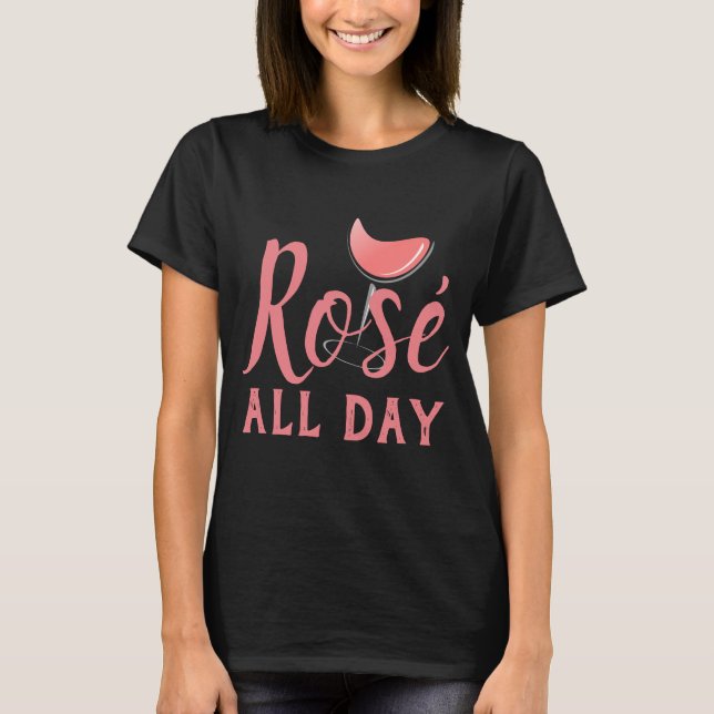 Ros All Day Rosa Vin Festfirande, ZFJ T Shirt (Framsida)