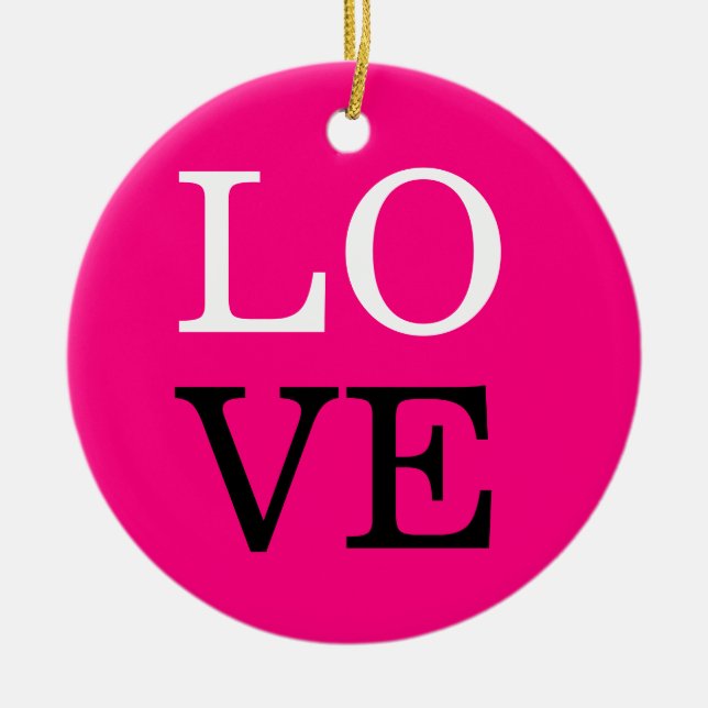 Ros Bakgrund Kärlek Bröllop Julgransprydnad Keramik (Framsidan)