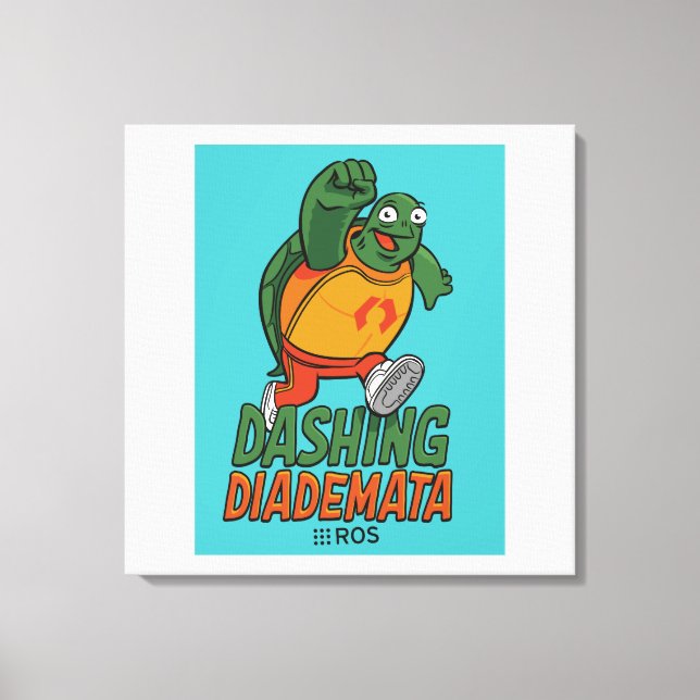ROS Dash Diademata på Wrapped Canvas (Framsida)