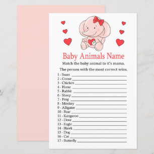 Ros elefant Baby Djur Namn Lek