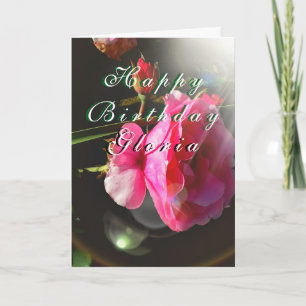 Ros Floral " Födelsedag" Anpassningsbar Kort