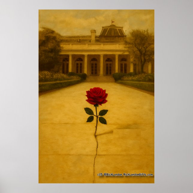 Ros genom sprickan: Baksidan av Vita huset Poster (Framsidan)