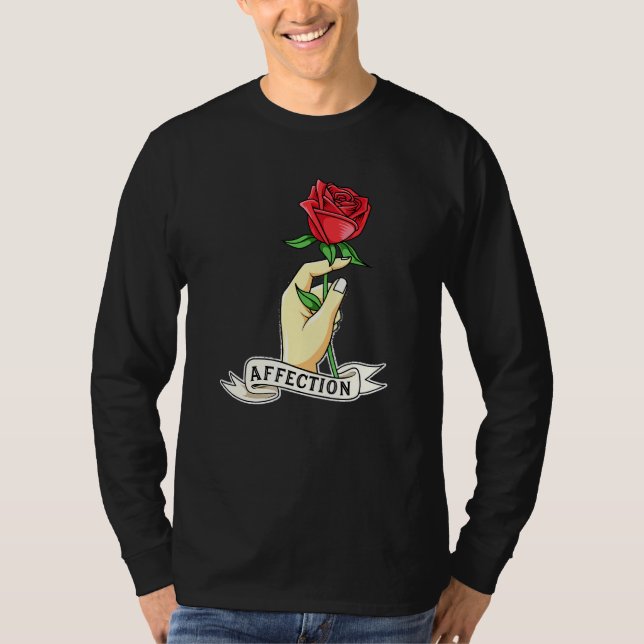Ros Hand Affection Nyhet T Shirt (Framsida)