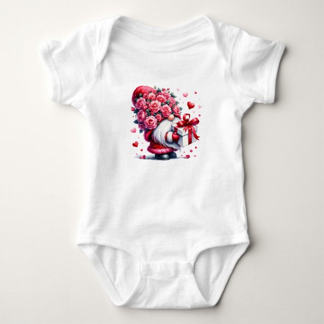 Ros hatt & Bow Box Hearts Gromes Alla hjärtans dag T Shirt (Framsida)