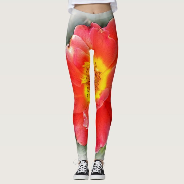 Ros i höst leggings (Framsida)