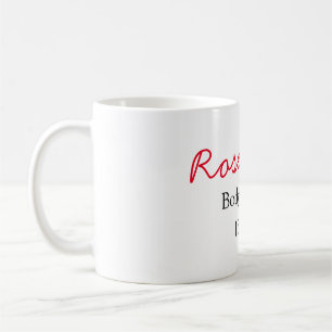 Ros kroppssmör lägg till din text namn anpassad vi kaffemugg