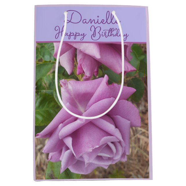 Ros Lila Blomma Blommig Flicknamn Födelsedag (Framsidan)