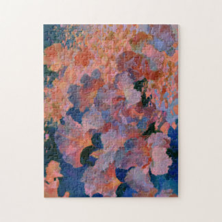Ros och mässing Blommig Impressionistisk Oljemålni Pussel