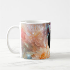 Ros Rodnad Persika Orange Blommig  Kaffemugg