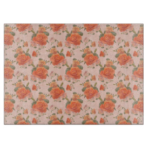 ros rosa orange blommönster bröllop vår