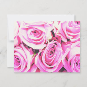 ros rosor rosa bukett blommor kort