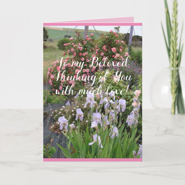 Ros Trädgård blommor älskade kort (Framsida)
