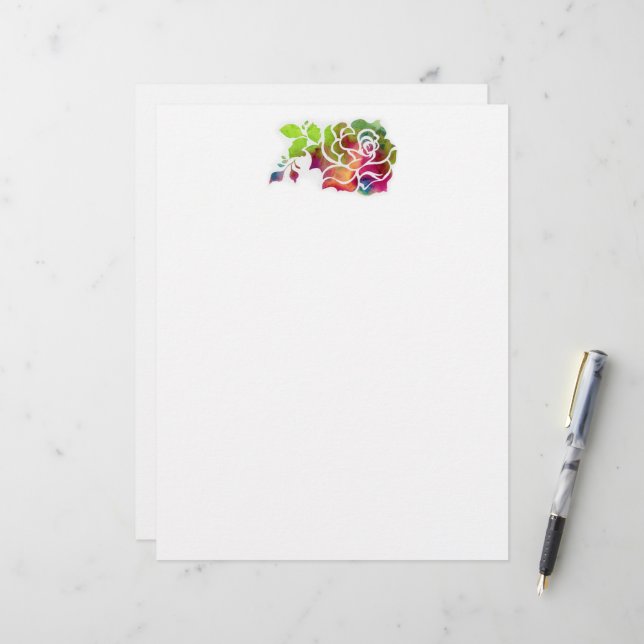 Ros Utklippt Pappersark 8.5x11 (Fram/Back In Situ)
