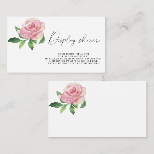 Ros - Utställning dusch Tilläggskort (Fram/baksida)