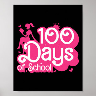 Rosa 100 dagars skolflicka 100 dagars lärare Sch Poster