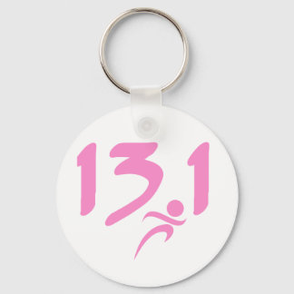 Rosa 13.1 halmmaraton nyckelring