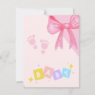 rosa 1-års inbjudan
