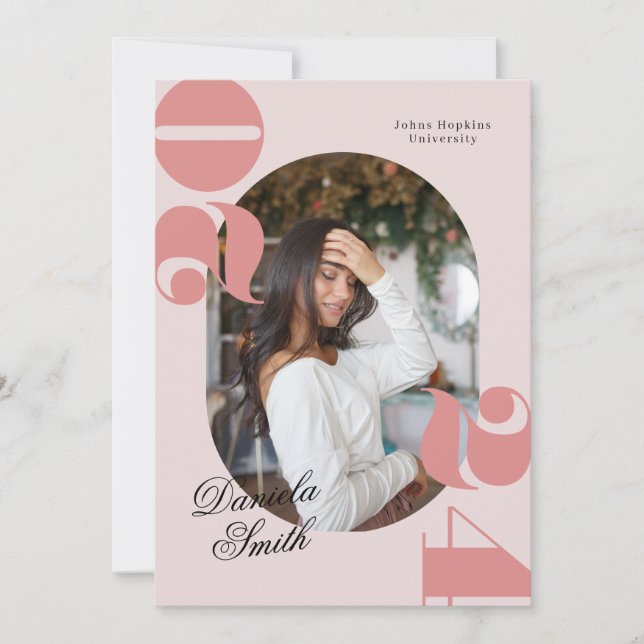 Rosa 2024 Studenten Inbjudningar (Framsida)