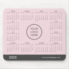 Rosa 2025 Calendar Business Logotyp Pad Musmatta