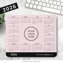 Rosa 2026 Business Calendar Mouse Pad Musmatta