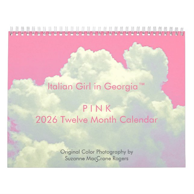 Rosa - 2026 Tolv Månaders Kalender (Omslag)
