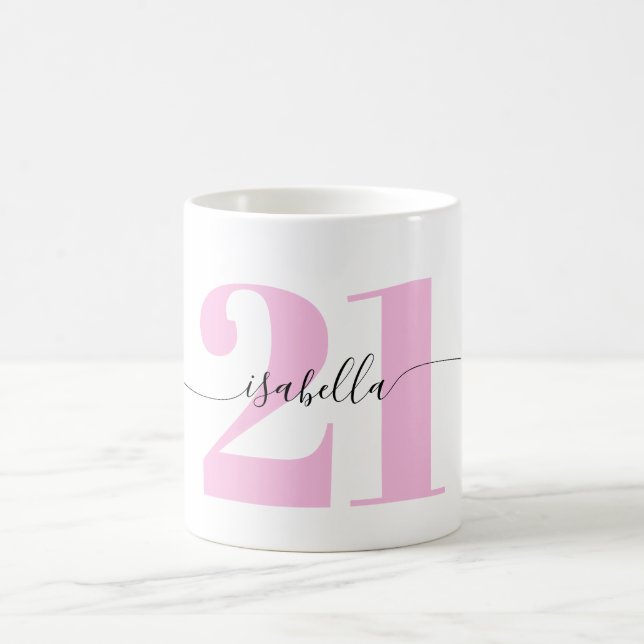 Rosa 21-årspresent kaffemugg (Center)