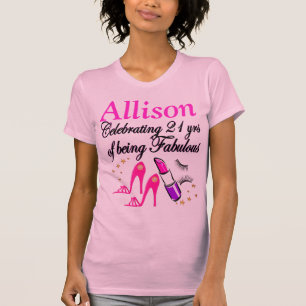 ROSA 21:S FABULÖSA PERSONLIG I BIRTHDAY-SKILLNAD T SHIRT