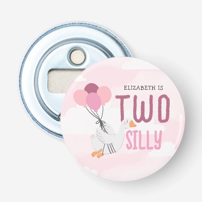 Rosa 2 Fånig går på andra födelsedag Flasköppnare (Framsidan)