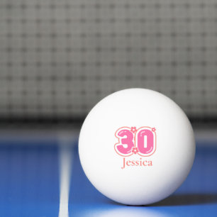 Rosa 30års födelsedag PING P Gift - 30 års Elegant Pingisboll