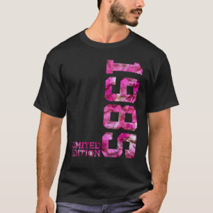 Rosa 37 år 37:e födelsedagen 1985 t shirt