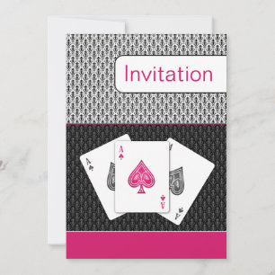 rosa 3 ess vegas bröllopsinbjudan inbjudningar