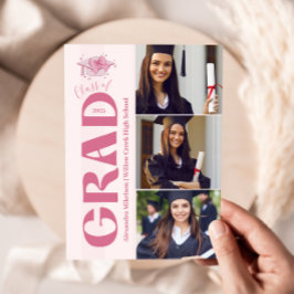 Rosa 3 Foton Coquette Bow Studenten Meddelande