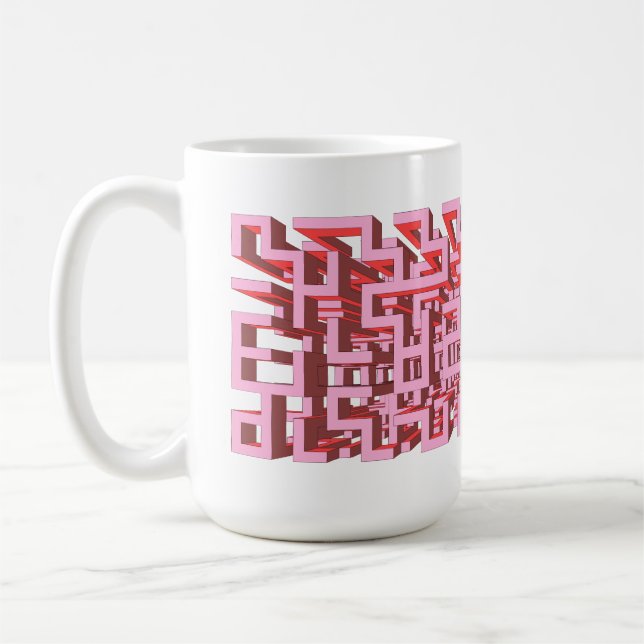 Rosa 3D Maze Mugg (Vänster)